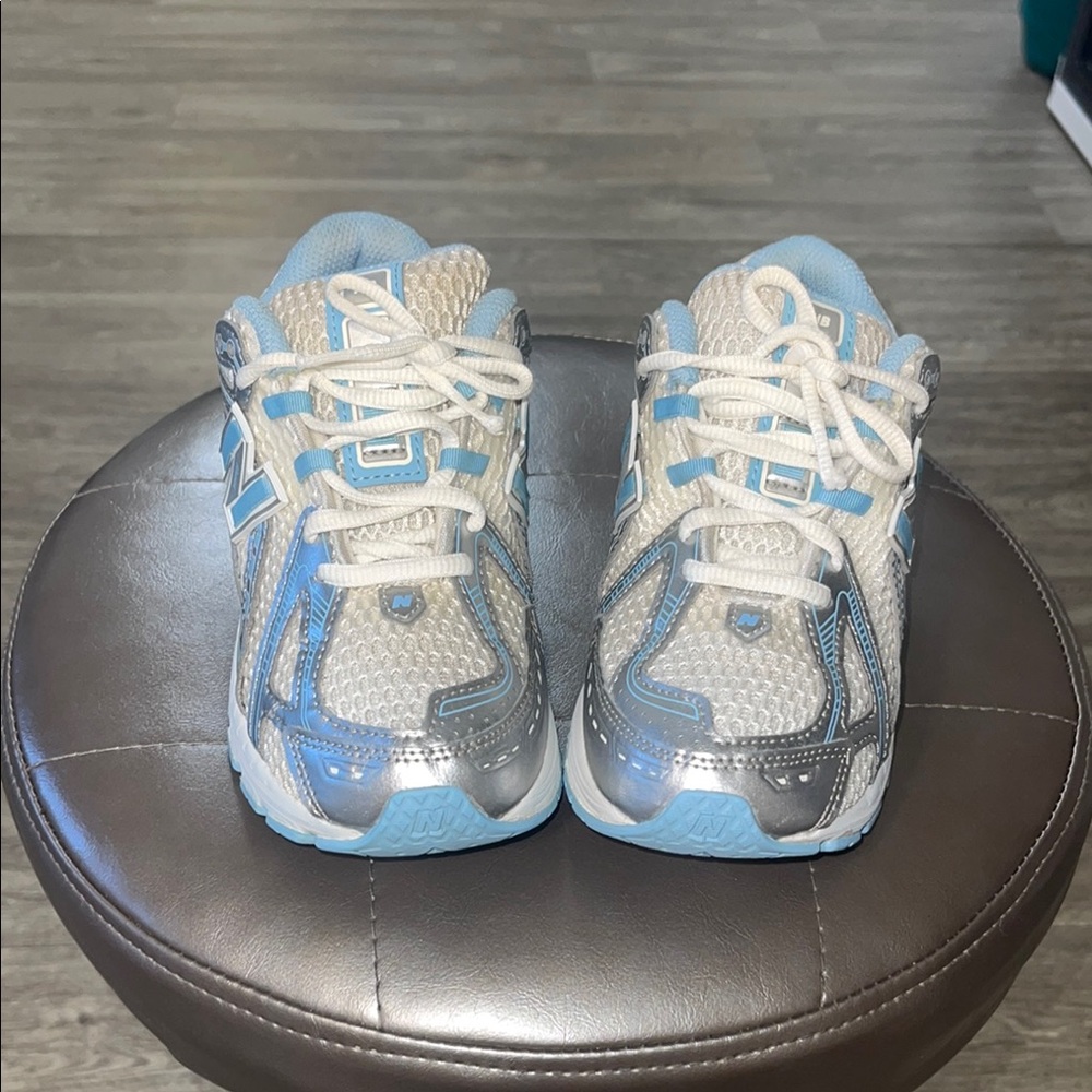 New Balance Blue and Silver Sneakers